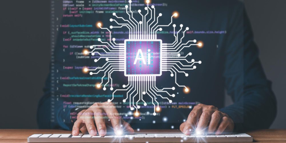 IA open source Développeur travaillant sur un code open source d’intelligence artificielle, illustrant l’innovation et les enjeux de sécurité liés à l’IA.