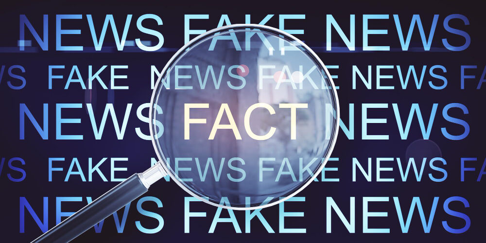 Représentation de la désinformation par intelligence artificielle et des fake news en ligne.